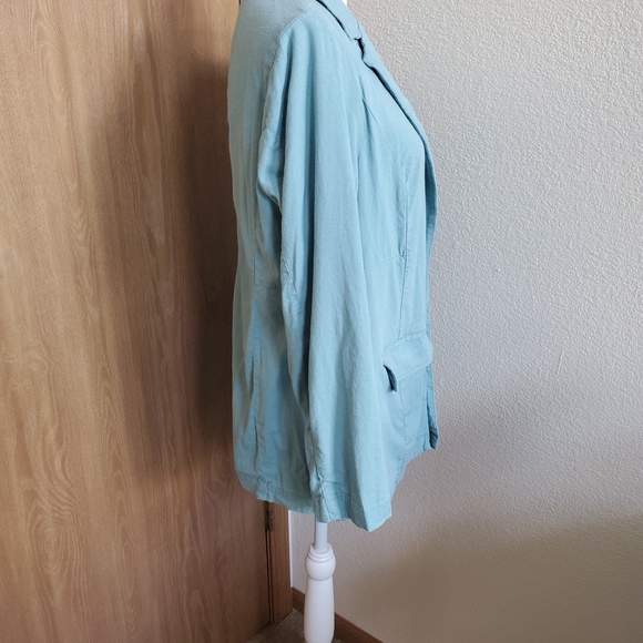 🍍Aqua Linen Blazer - Picture 7 of 9
